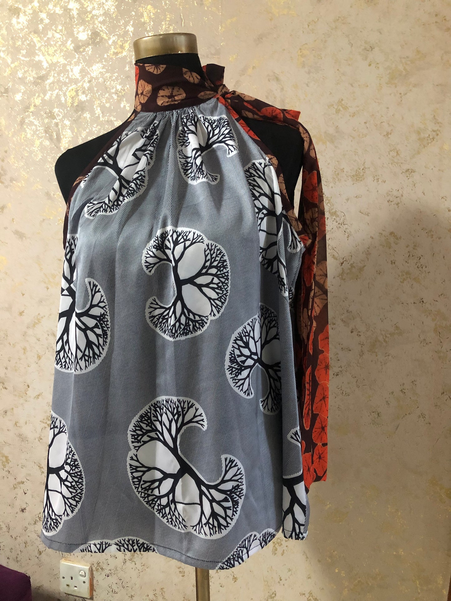 Belle - chiffon and silk top