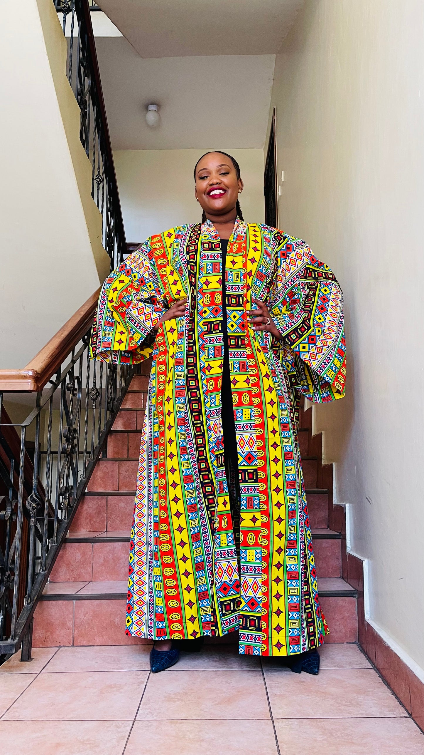 Nebo - African print Kimono