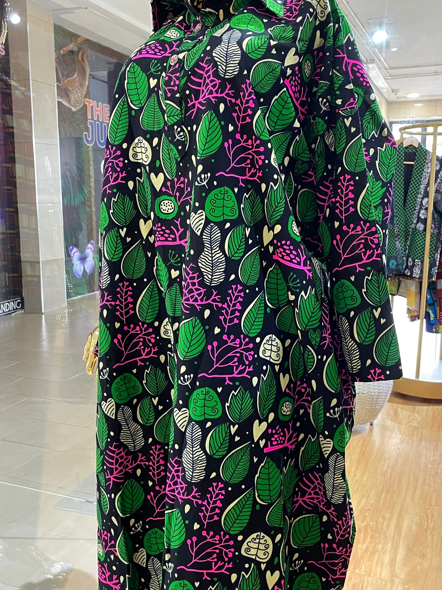 Rich Aunty - African print Shirt Dress