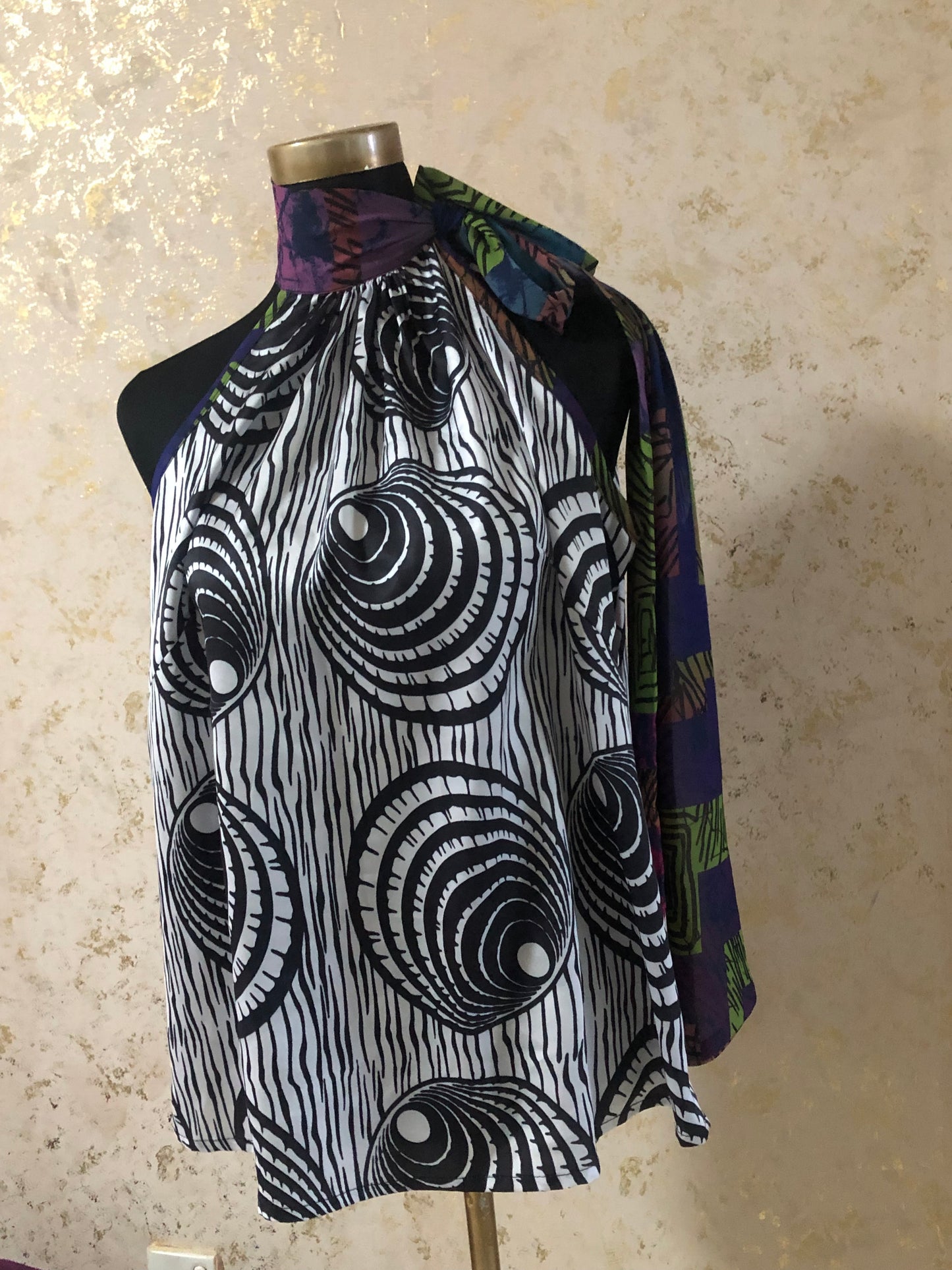Belle - chiffon and silk top