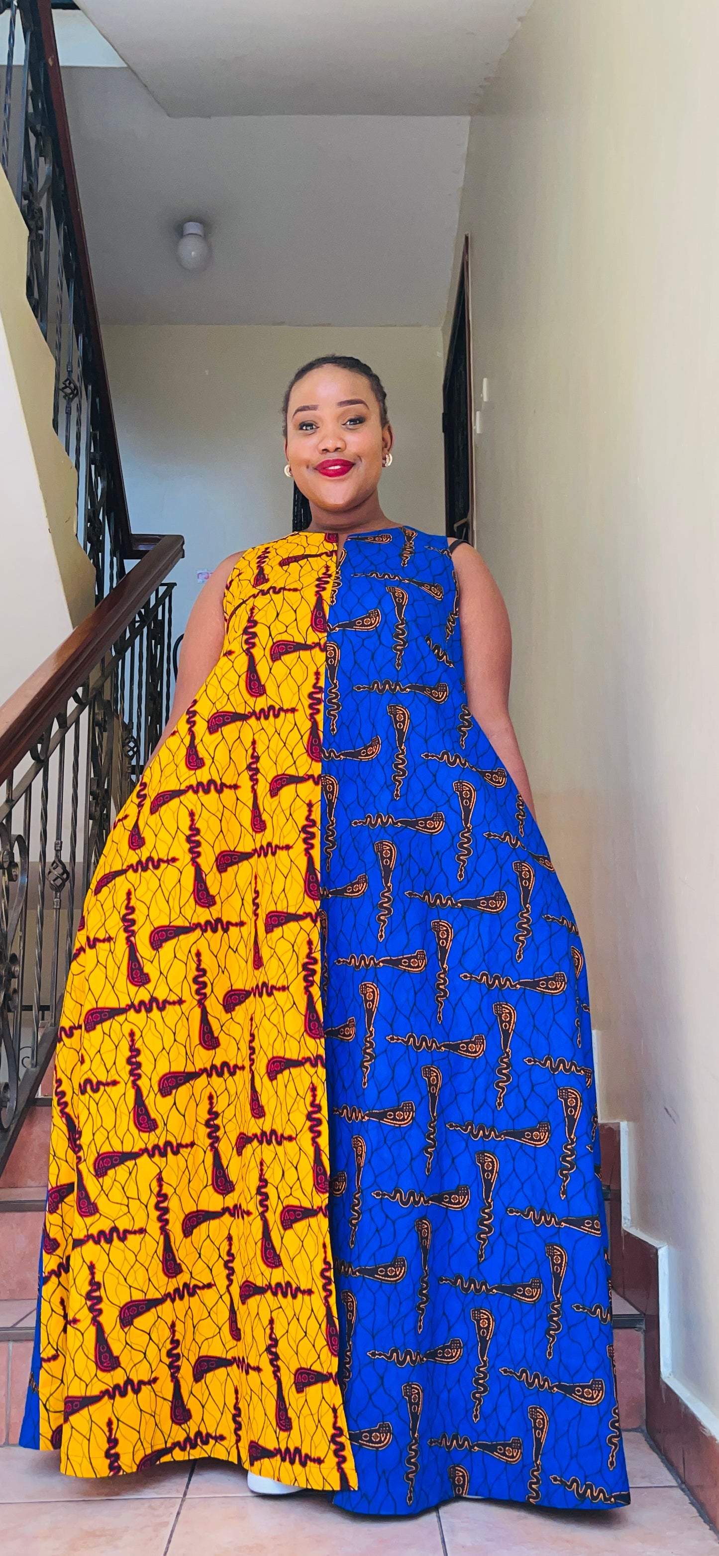 Split Combo - African Print Tent Dress