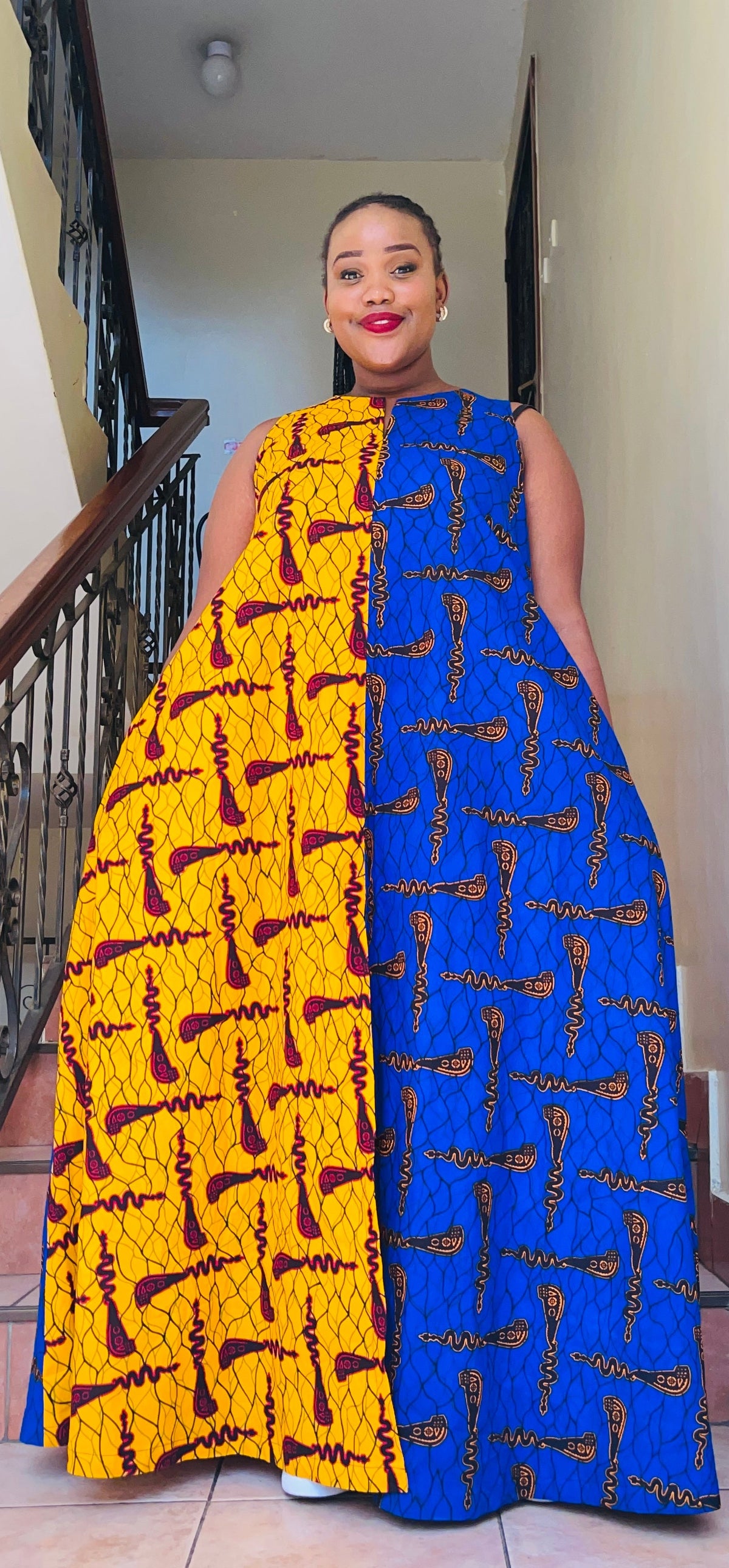 Split Combo - African Print Tent Dress