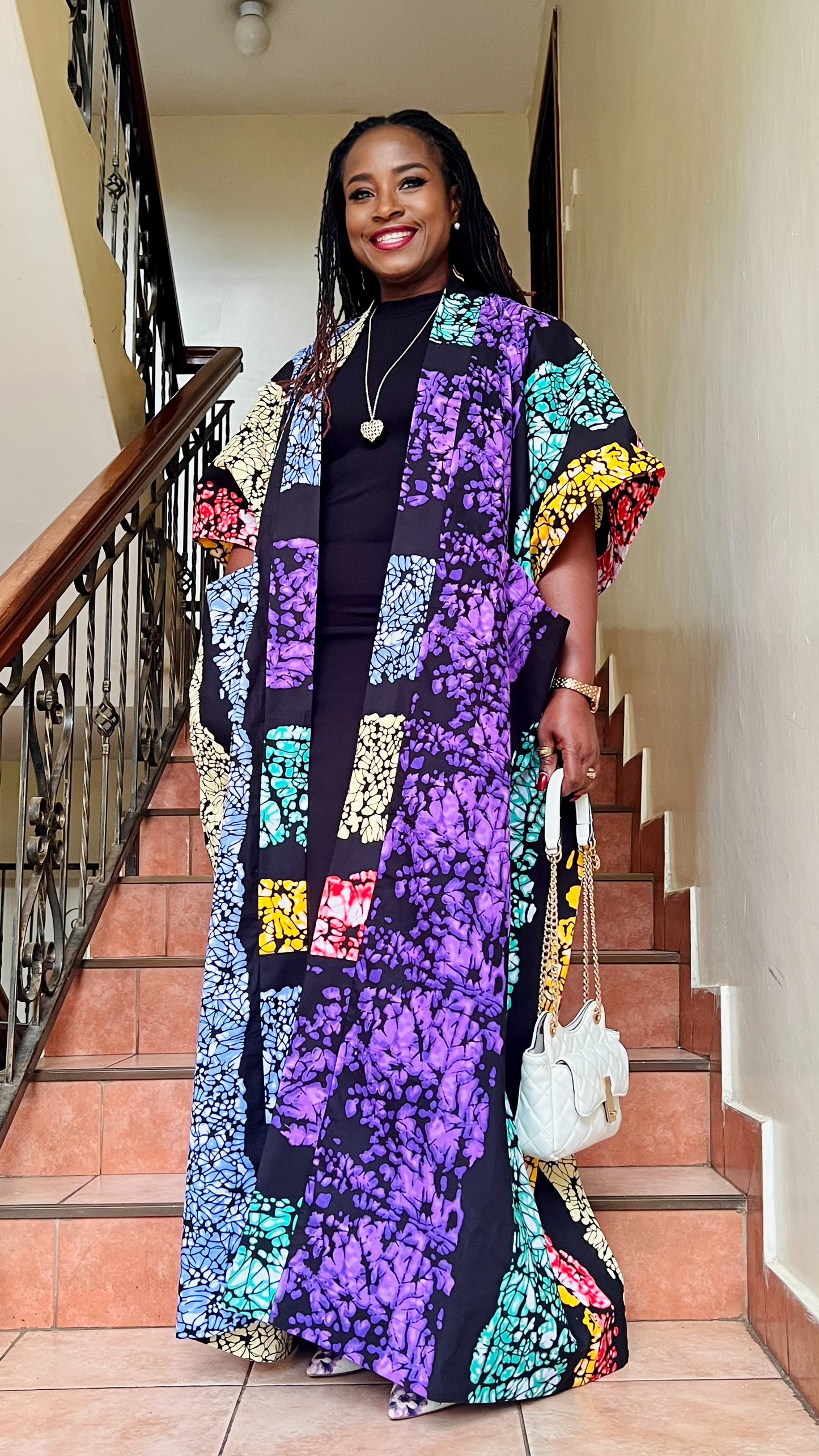 Mono Kimono Long - African Print