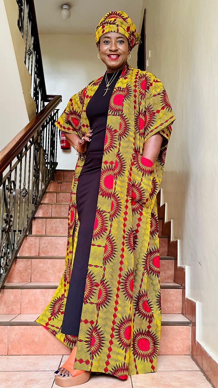 Mono Kimono Long - African Print