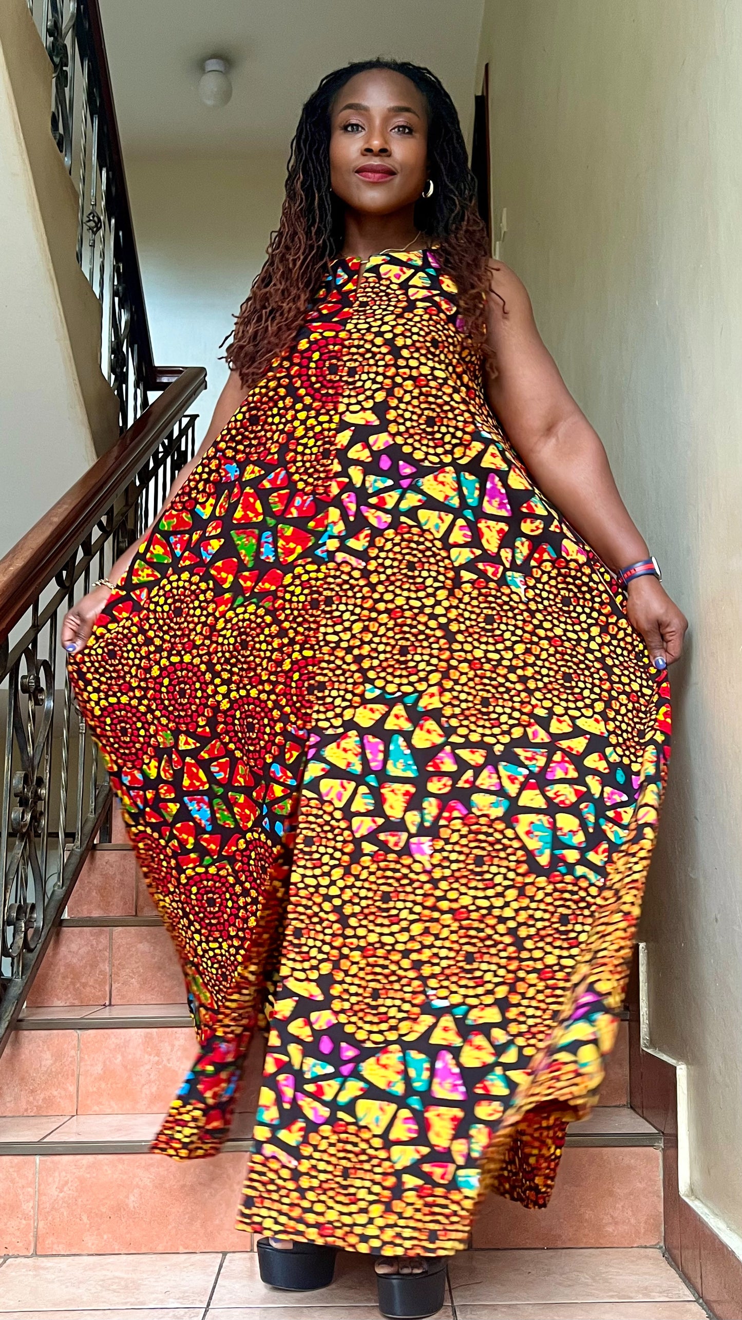 Split Combo - African Print Tent Dress