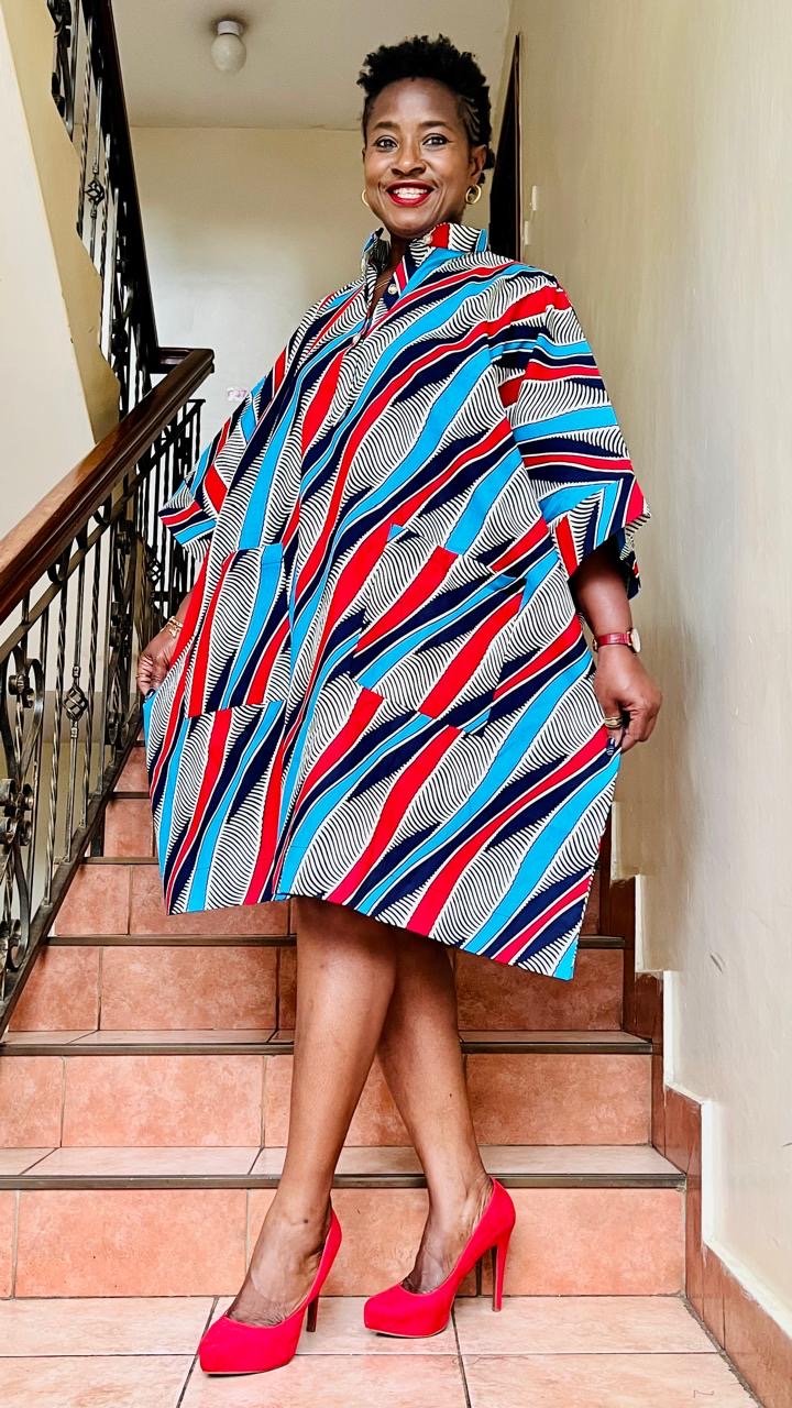 Bubu Shirt -  African print Plain