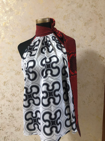 Belle - chiffon and silk top