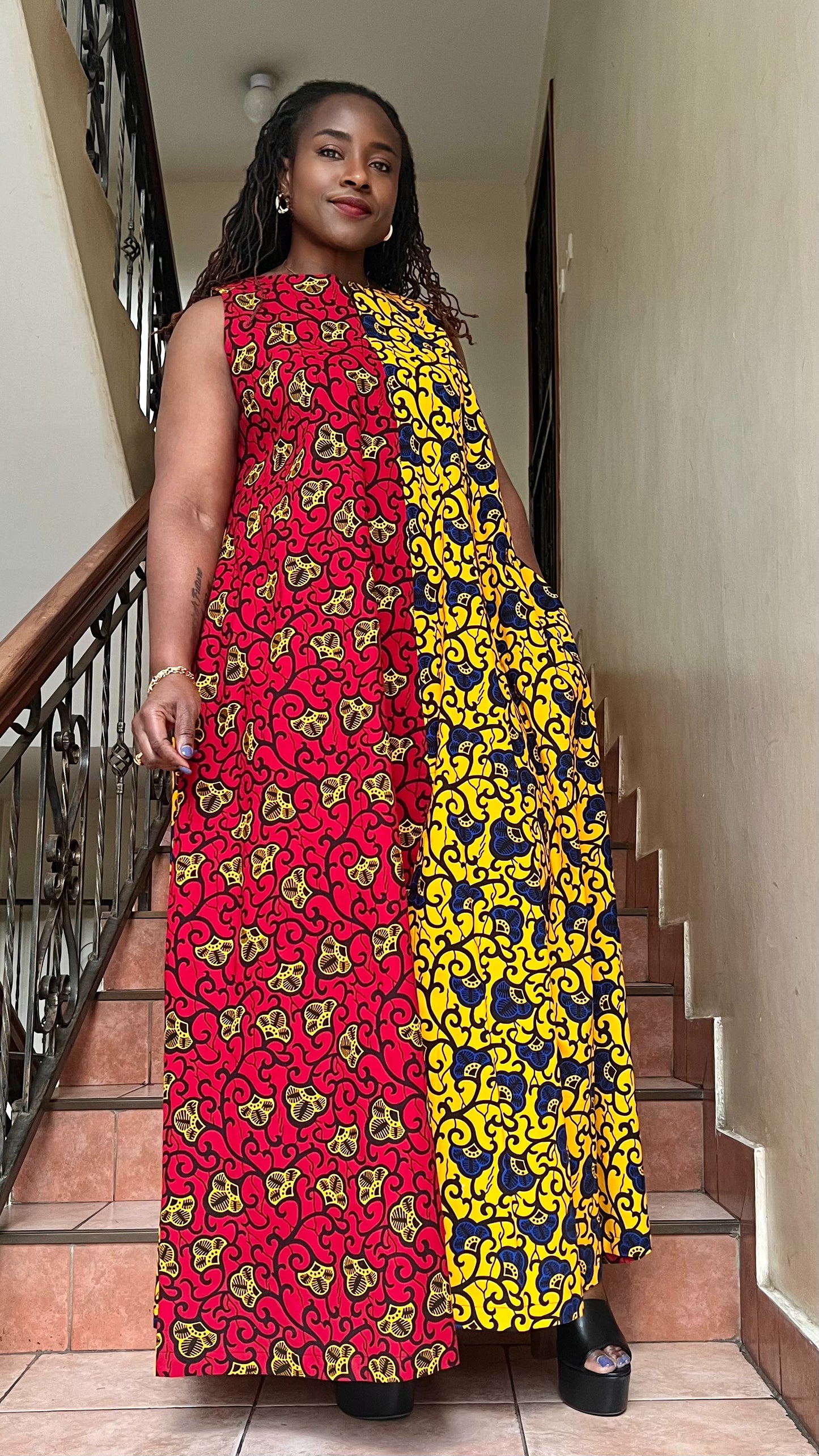 Split Combo - African Print Tent Dress