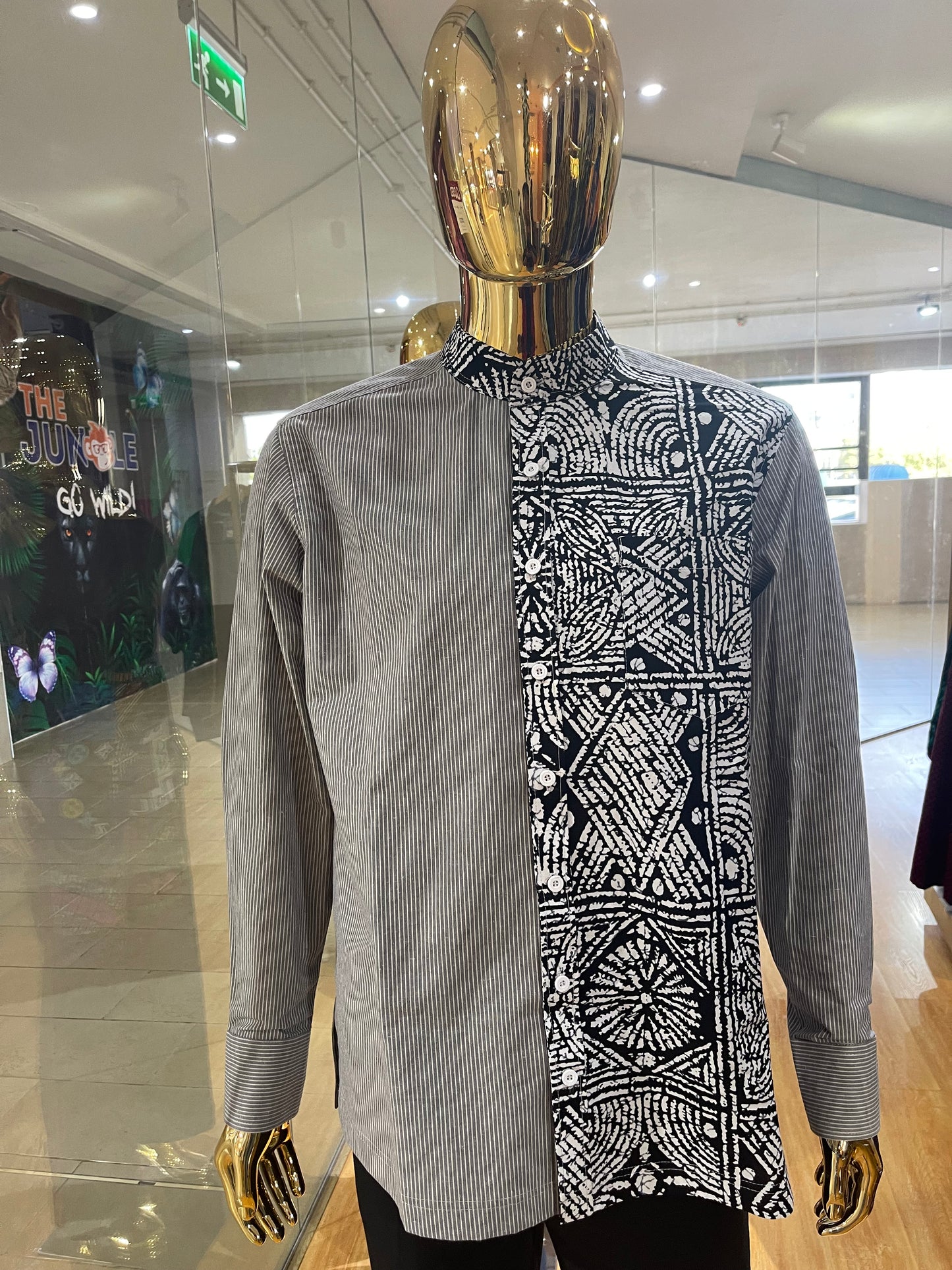 Dilli - Linen and African print shirt