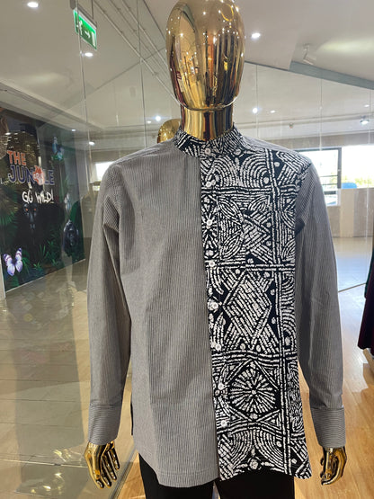 Dilli - Linen and African print shirt