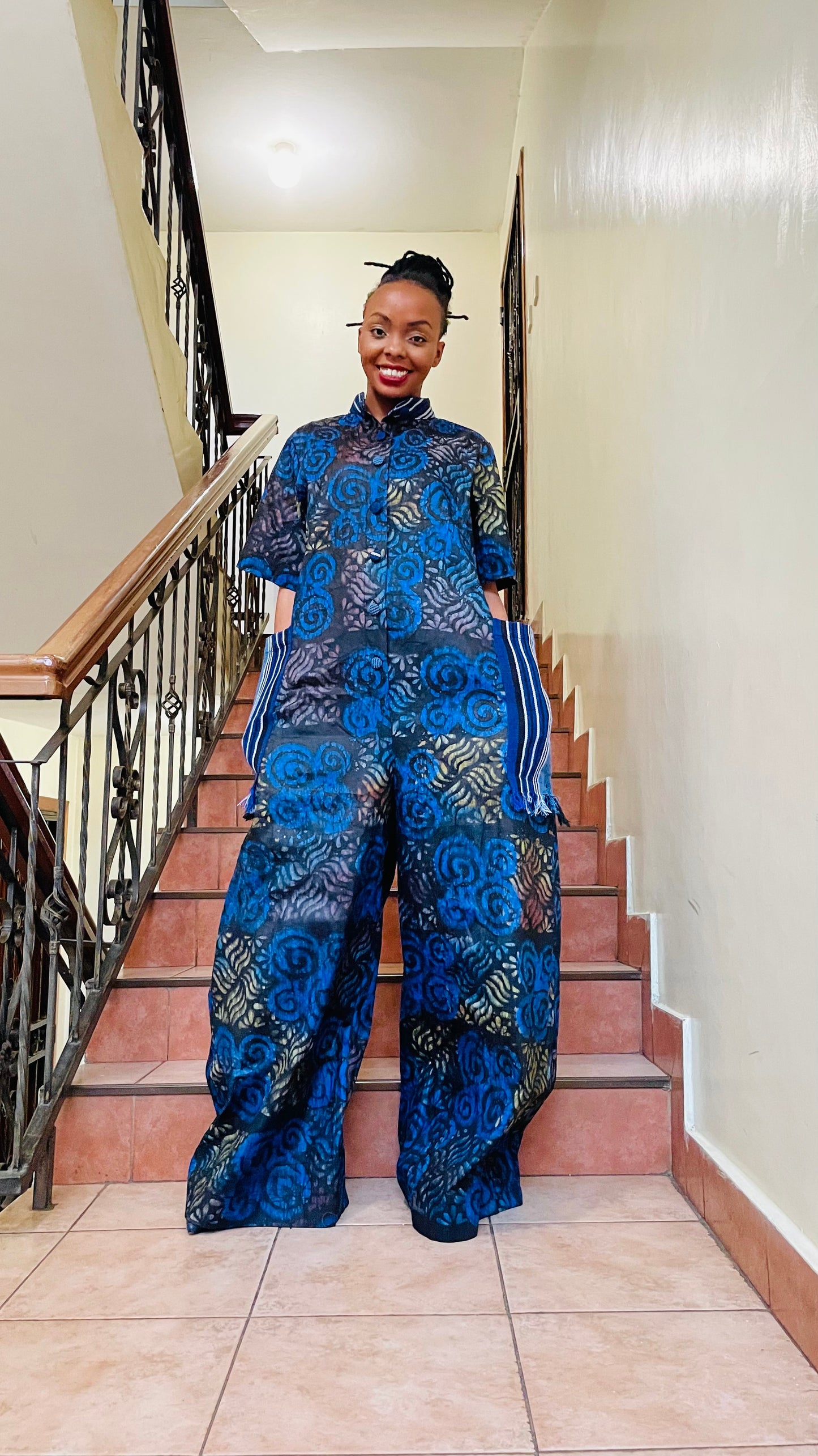 Teni - Adire and Aso-Oke Jumpsuit