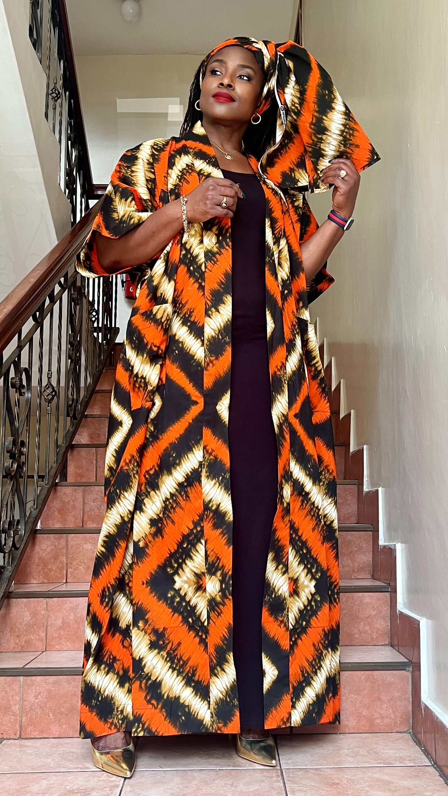 Mono Kimono Long - African Print