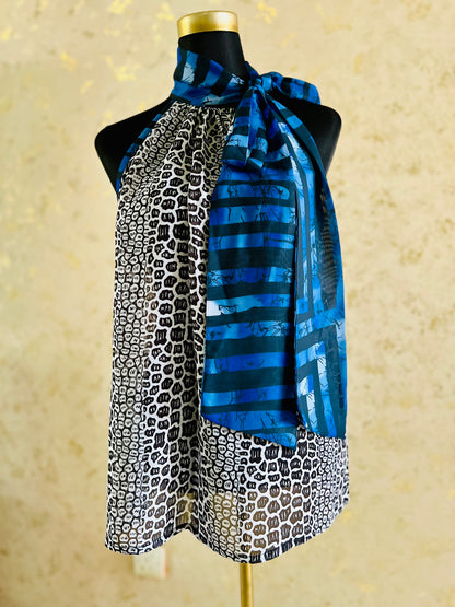 Belle - chiffon and silk top