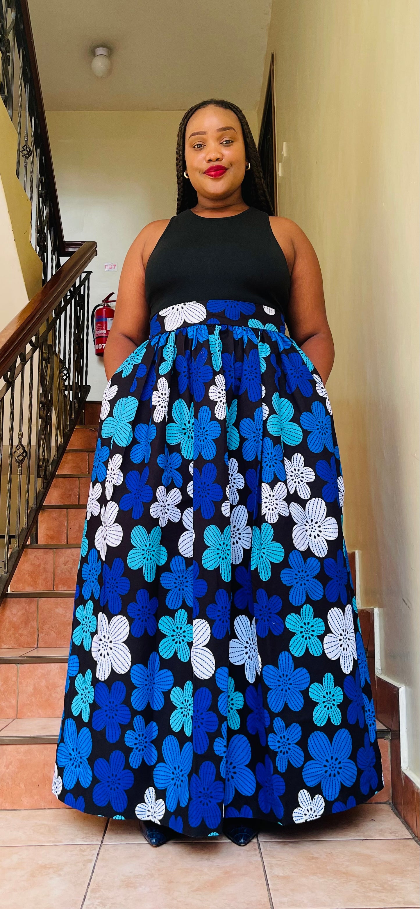 Lola - African print Gathered Skirt