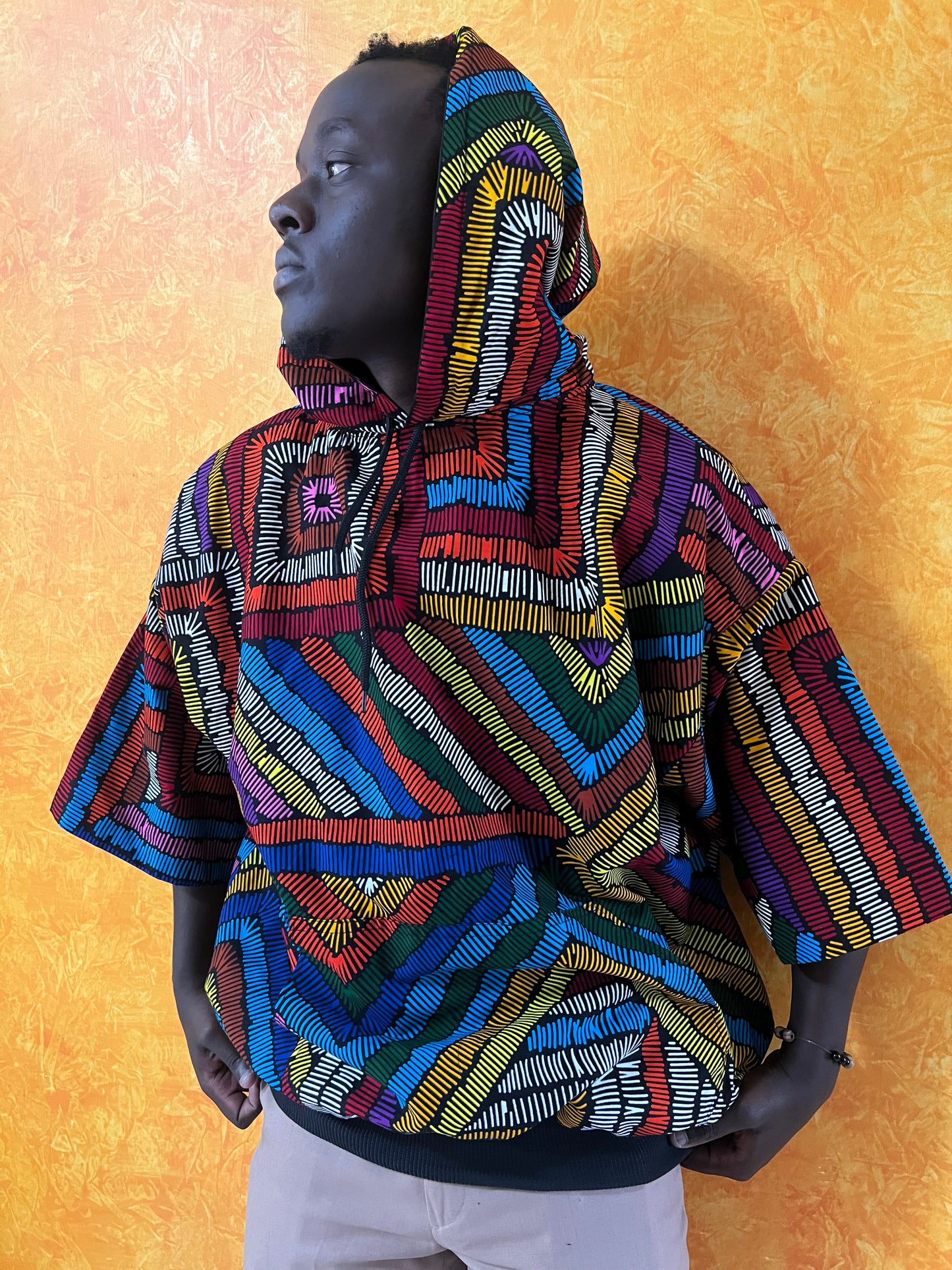 Buga Men's Hoodie- African print