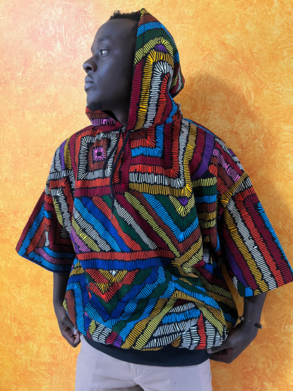 Buga Men's Hoodie- African print