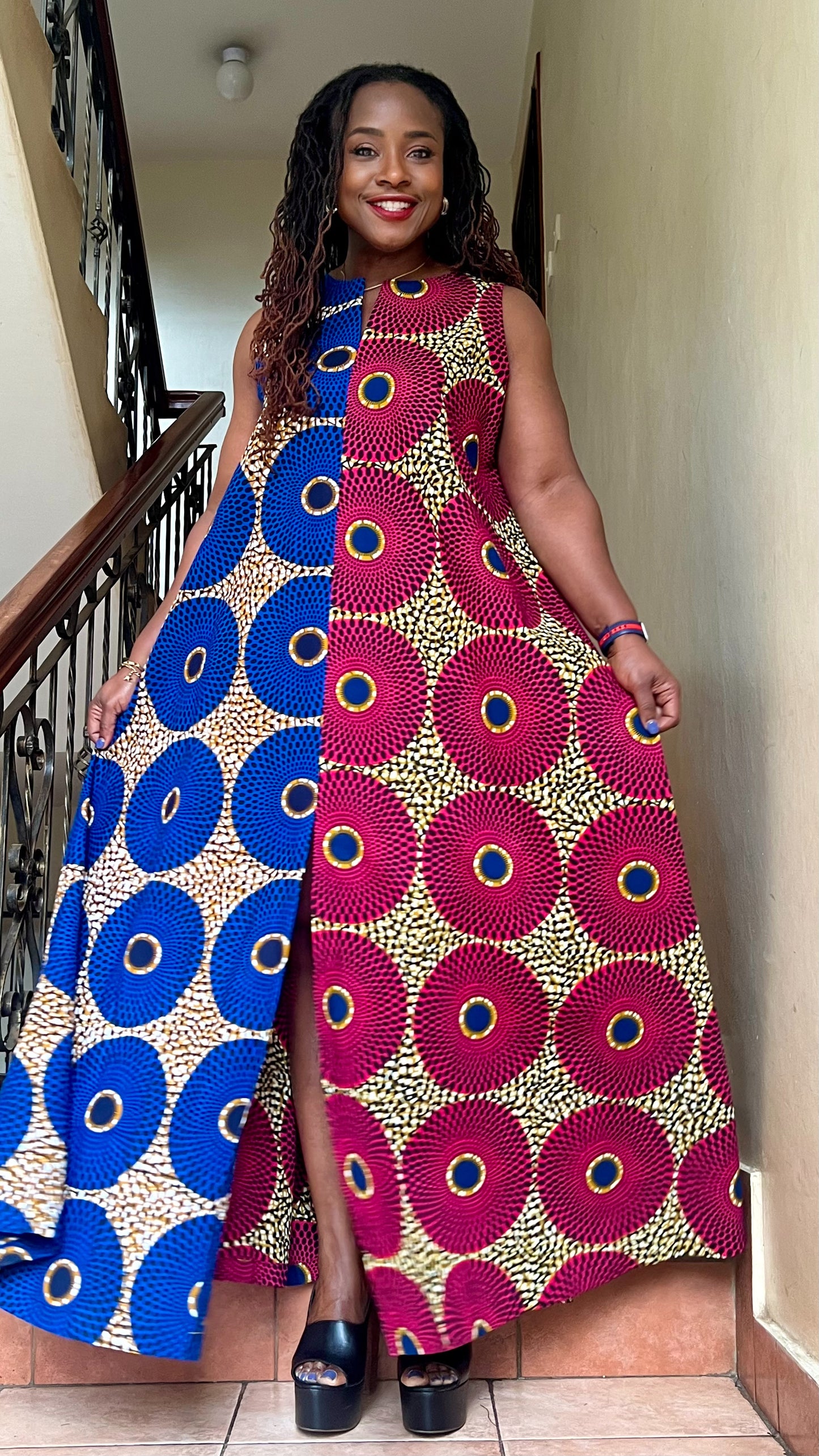 Split Combo - African Print Tent Dress