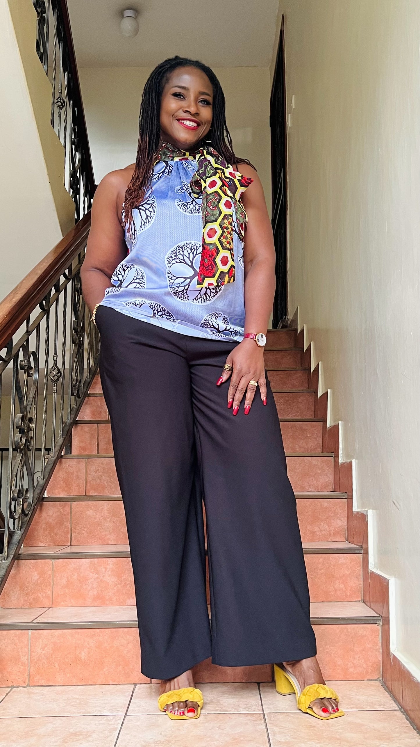 Belle - chiffon and silk top