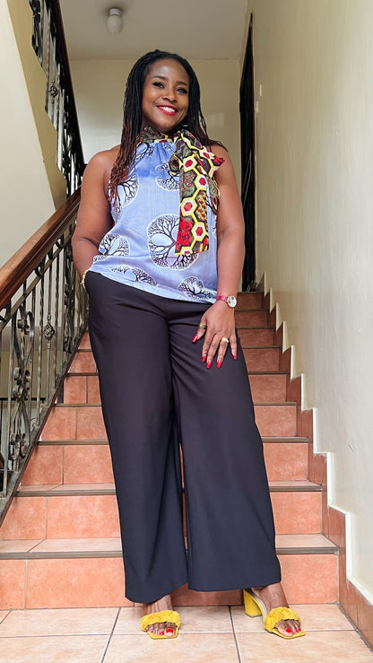 Belle - chiffon and silk top