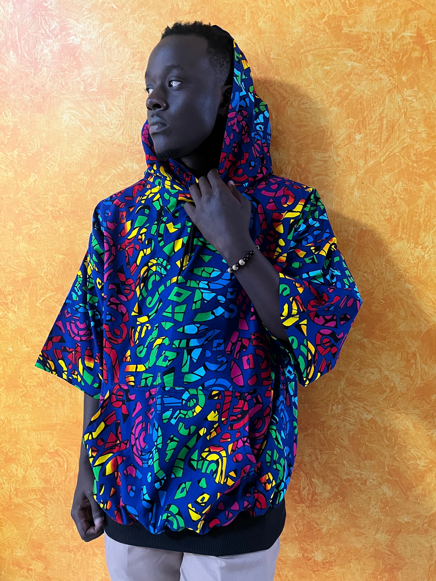 Buga Men's Hoodie- African print