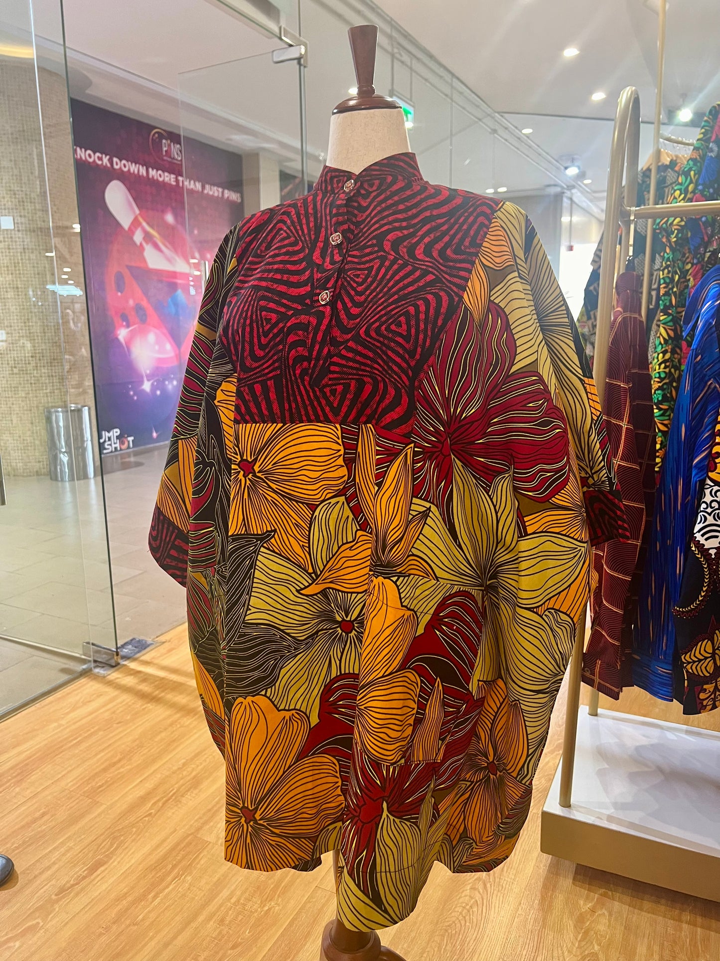 Bubu Shirt Paneled- African print