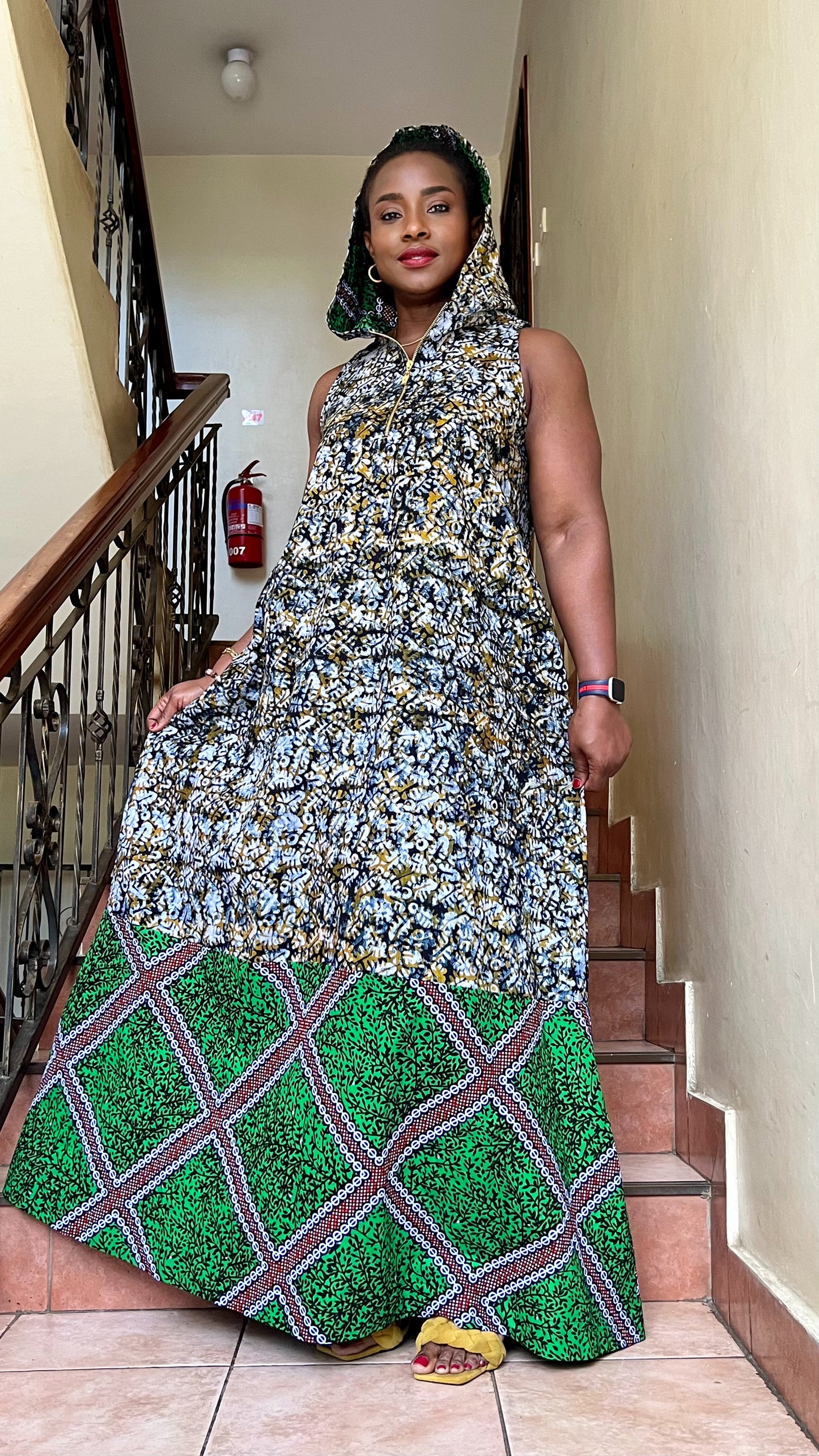 Oreke - African print and Batix mix dress