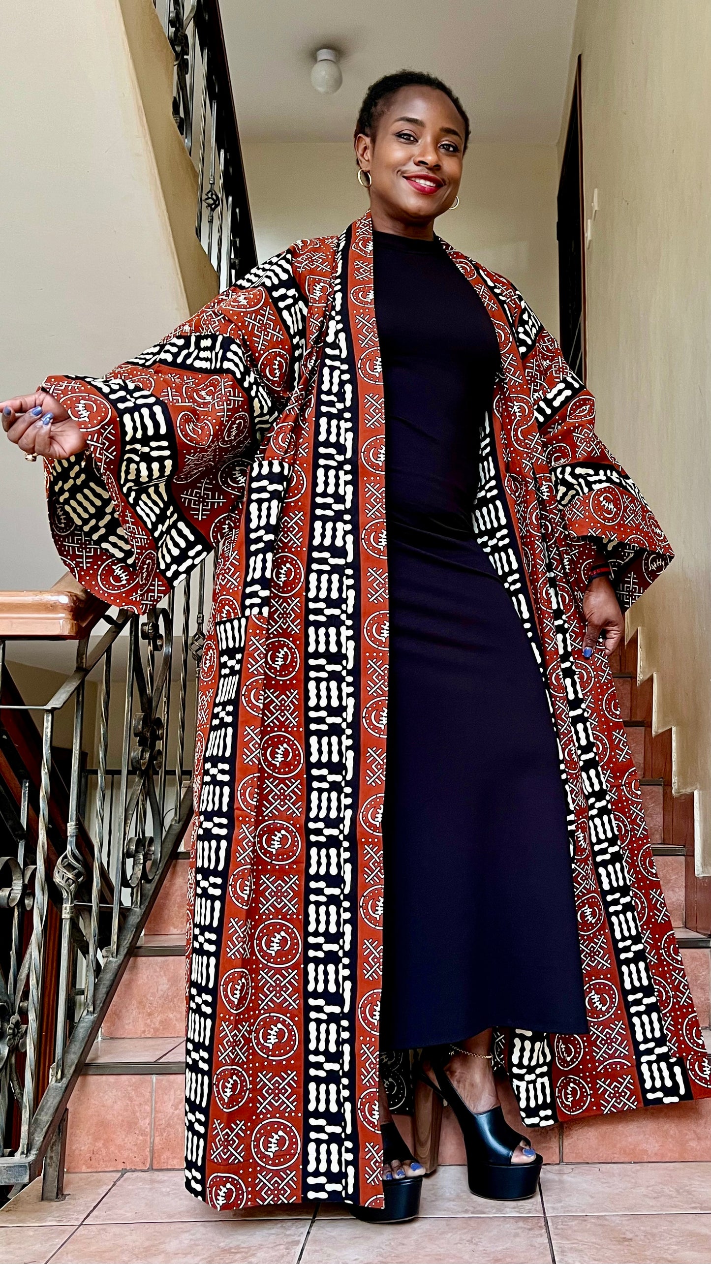 Nebo - African print Kimono