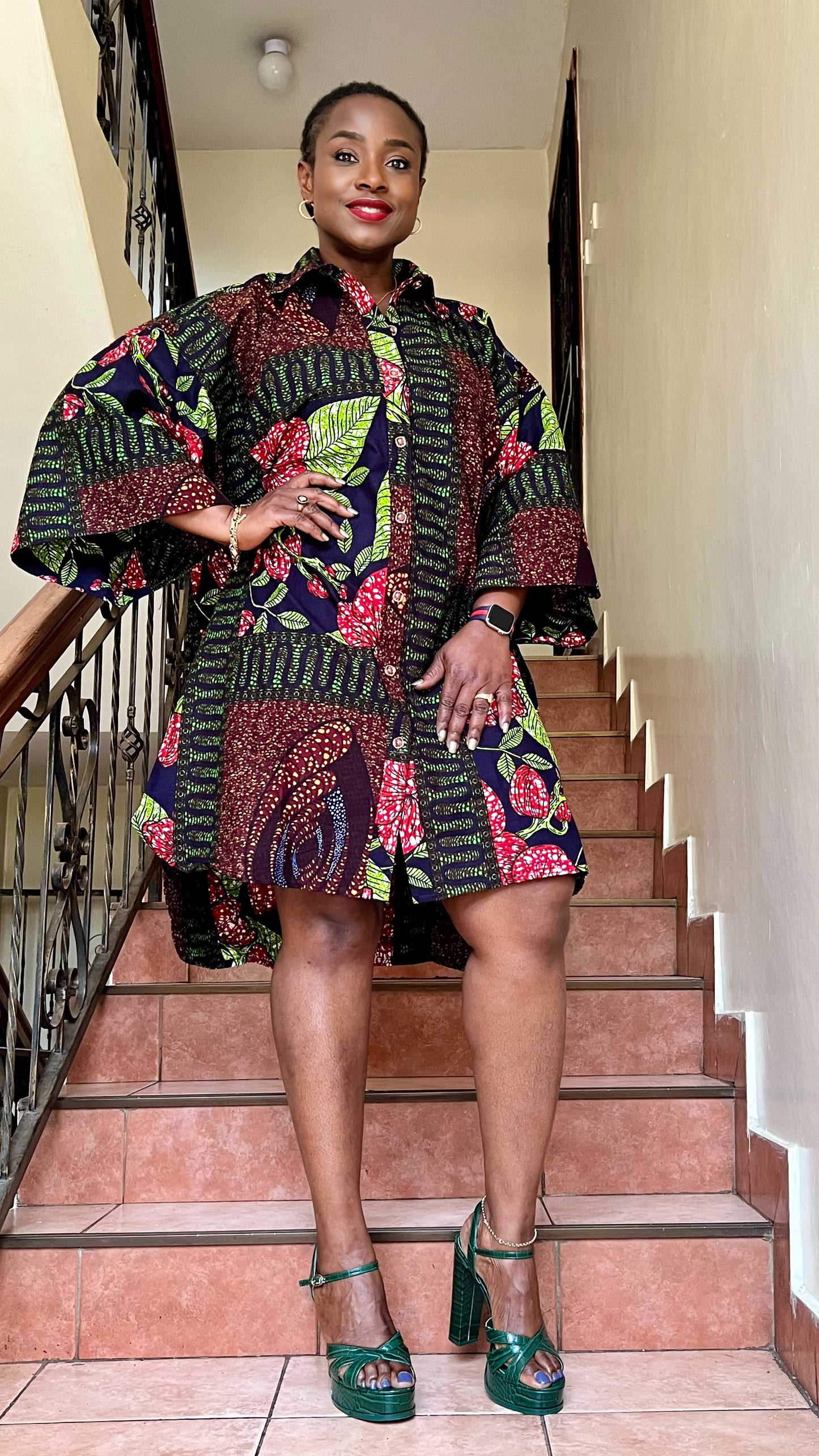 Buga - African print shirt dress