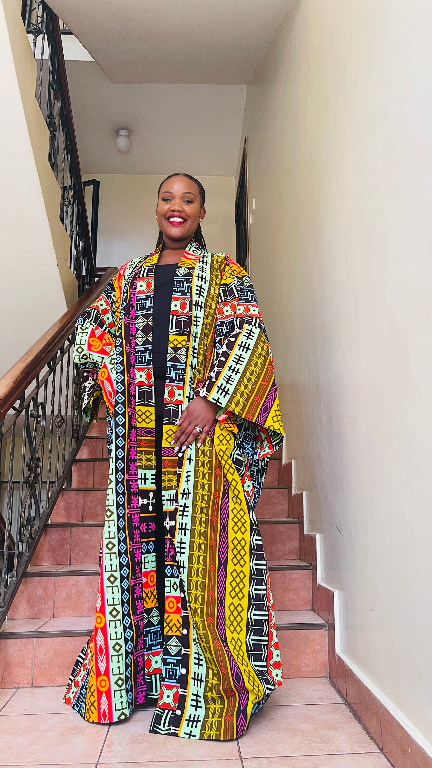 Nebo - African print Kimono