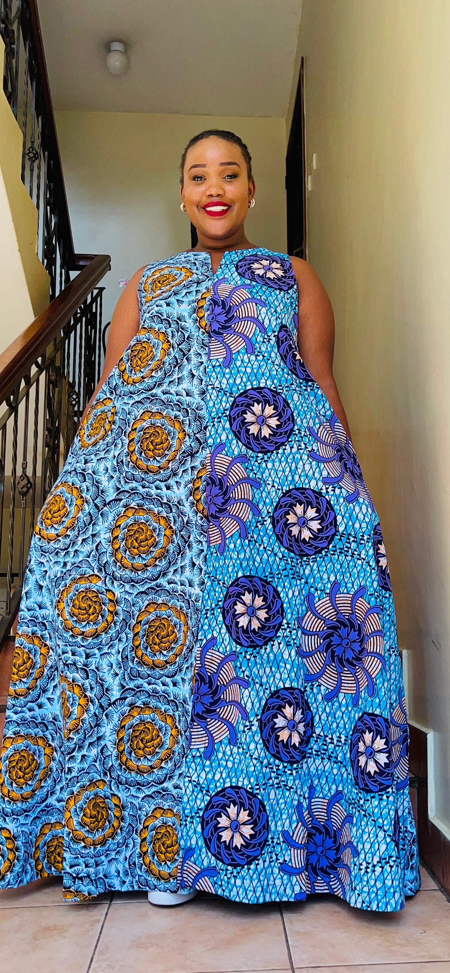 Split Combo - African Print Tent Dress