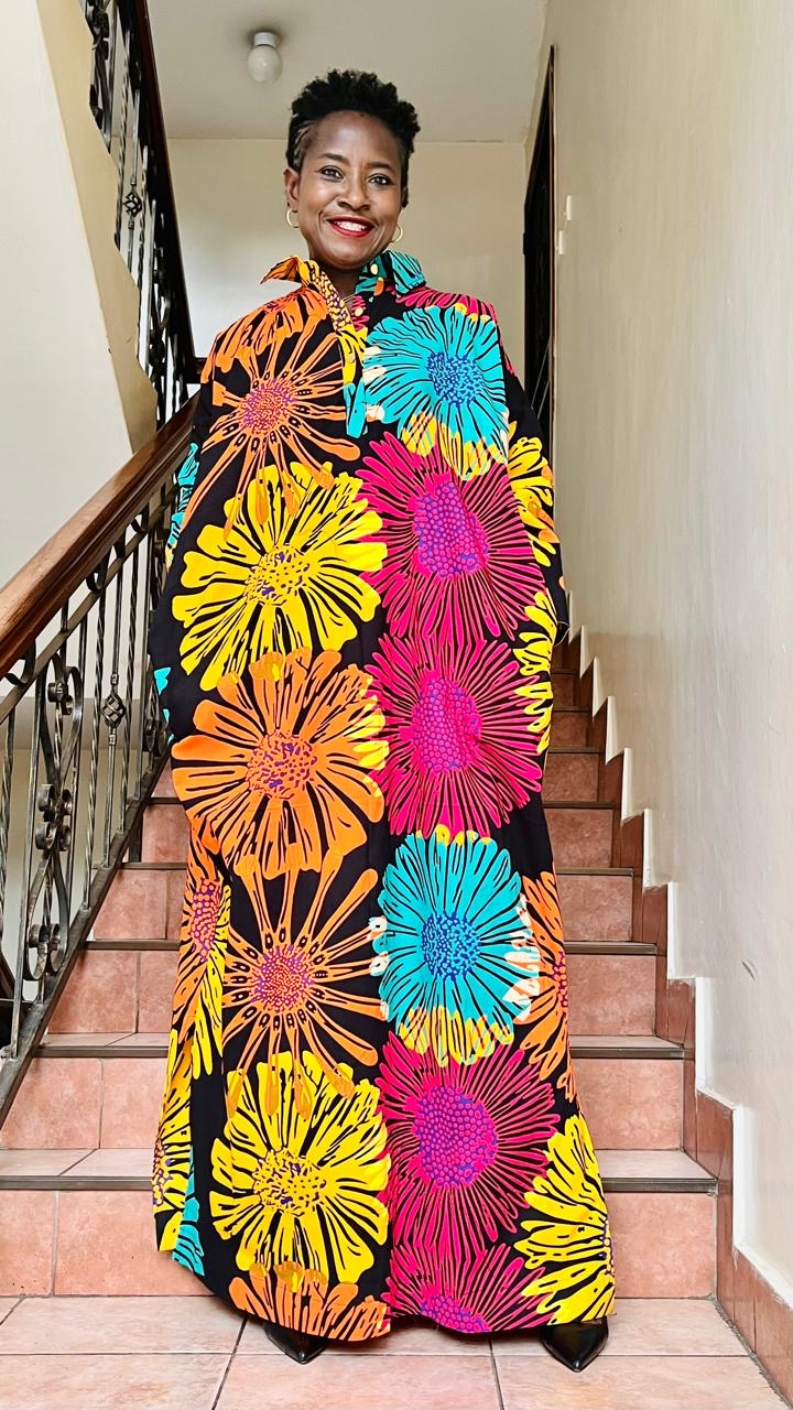 Rich Aunty - African print Shirt Dress