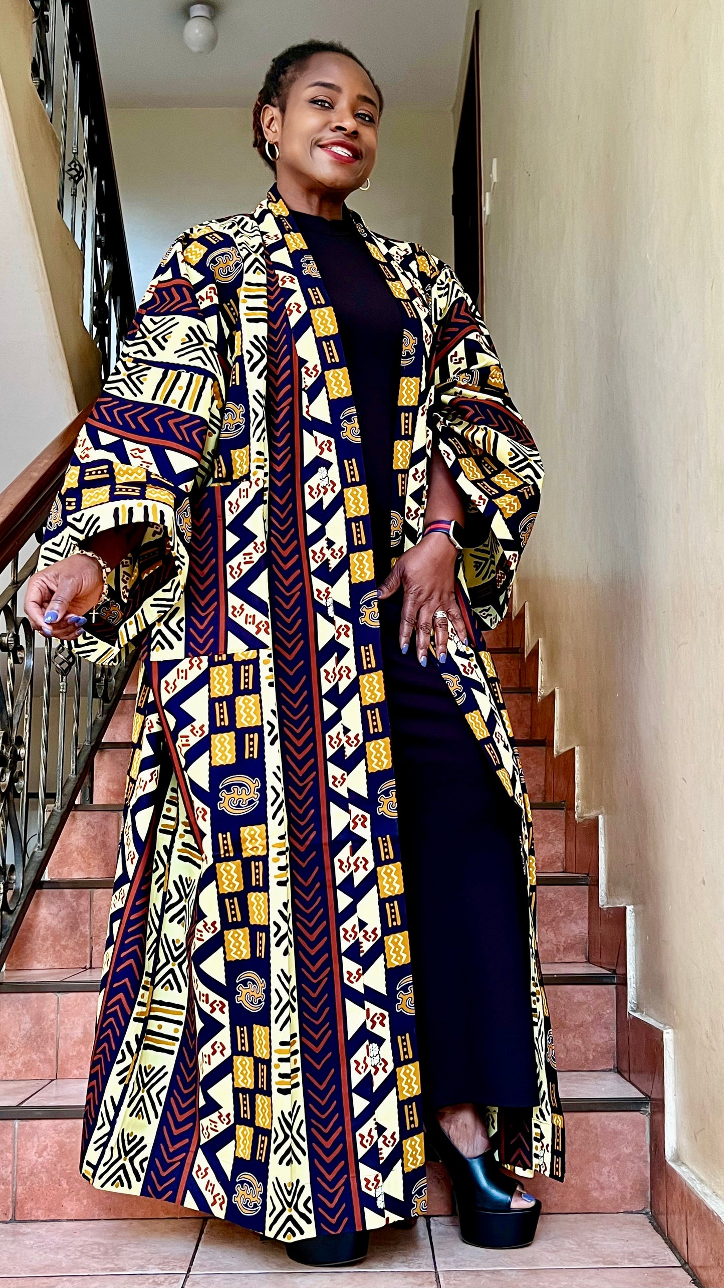 Nebo - African print Kimono