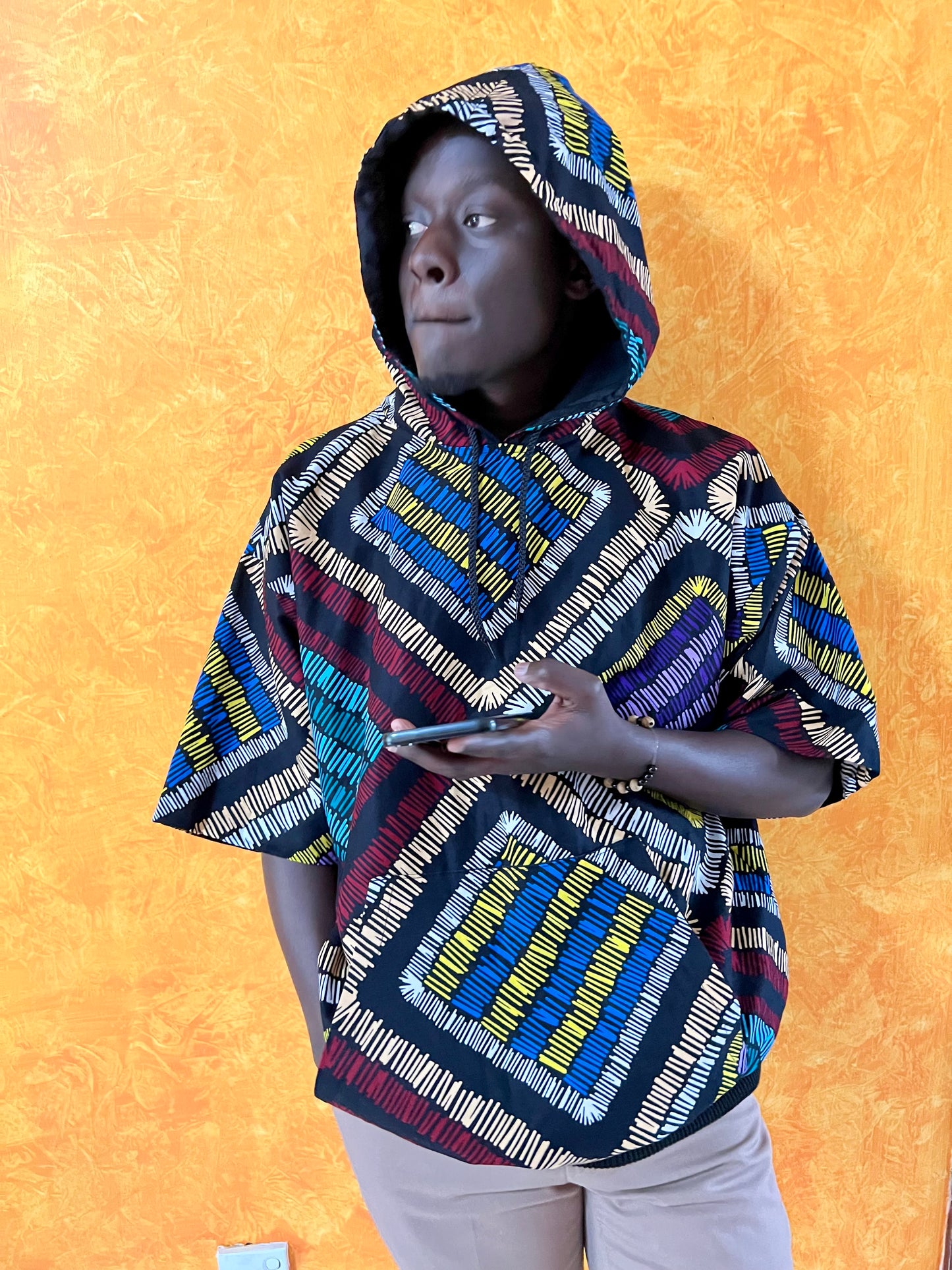 Buga Men's Hoodie- African print