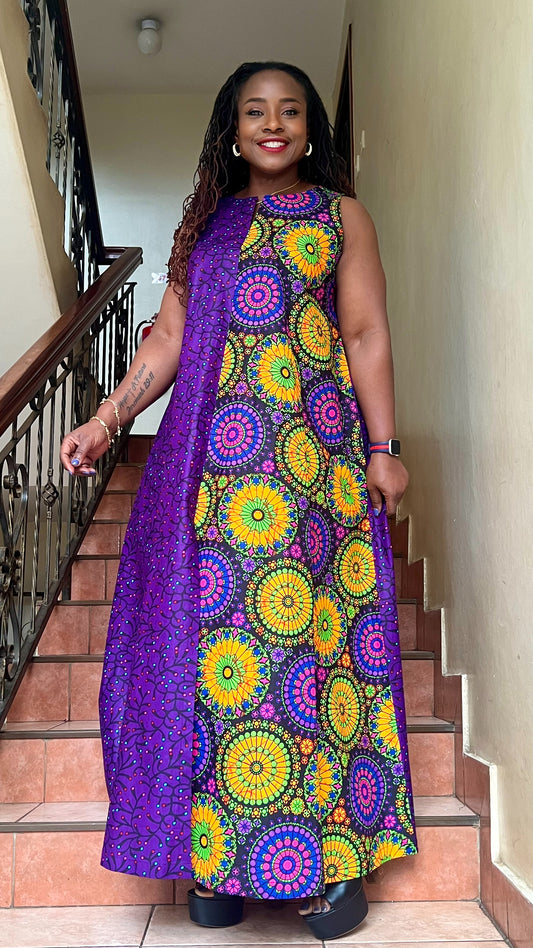 Split Combo - African Print Tent Dress