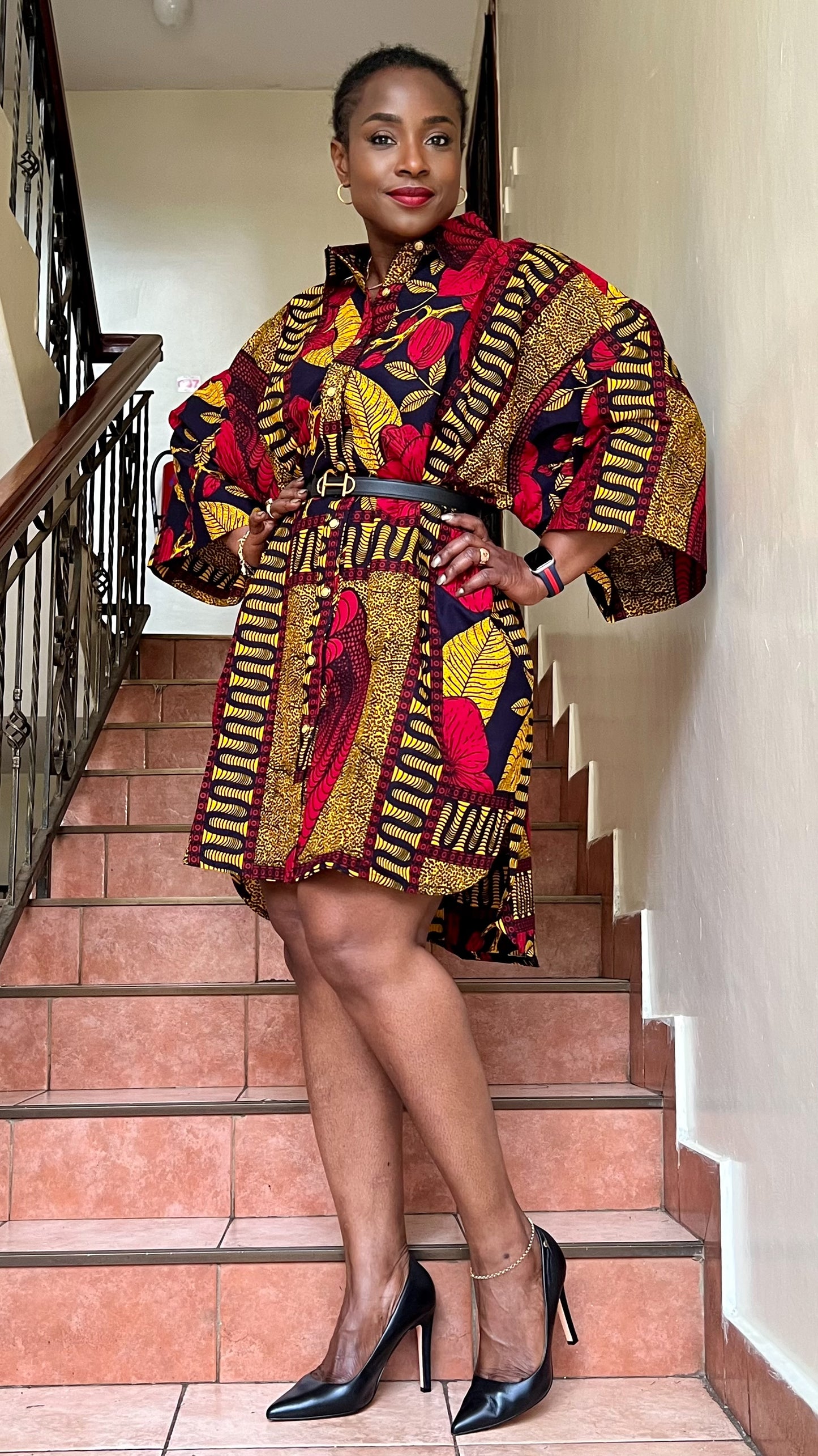 Buga - African print shirt dress