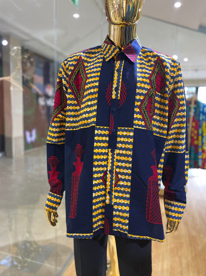 Dede - skjorta med afrikanskt tryck