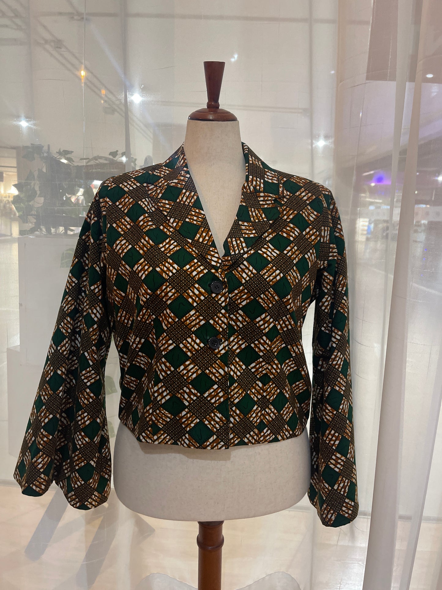 YA - African Print Cropped Jacket