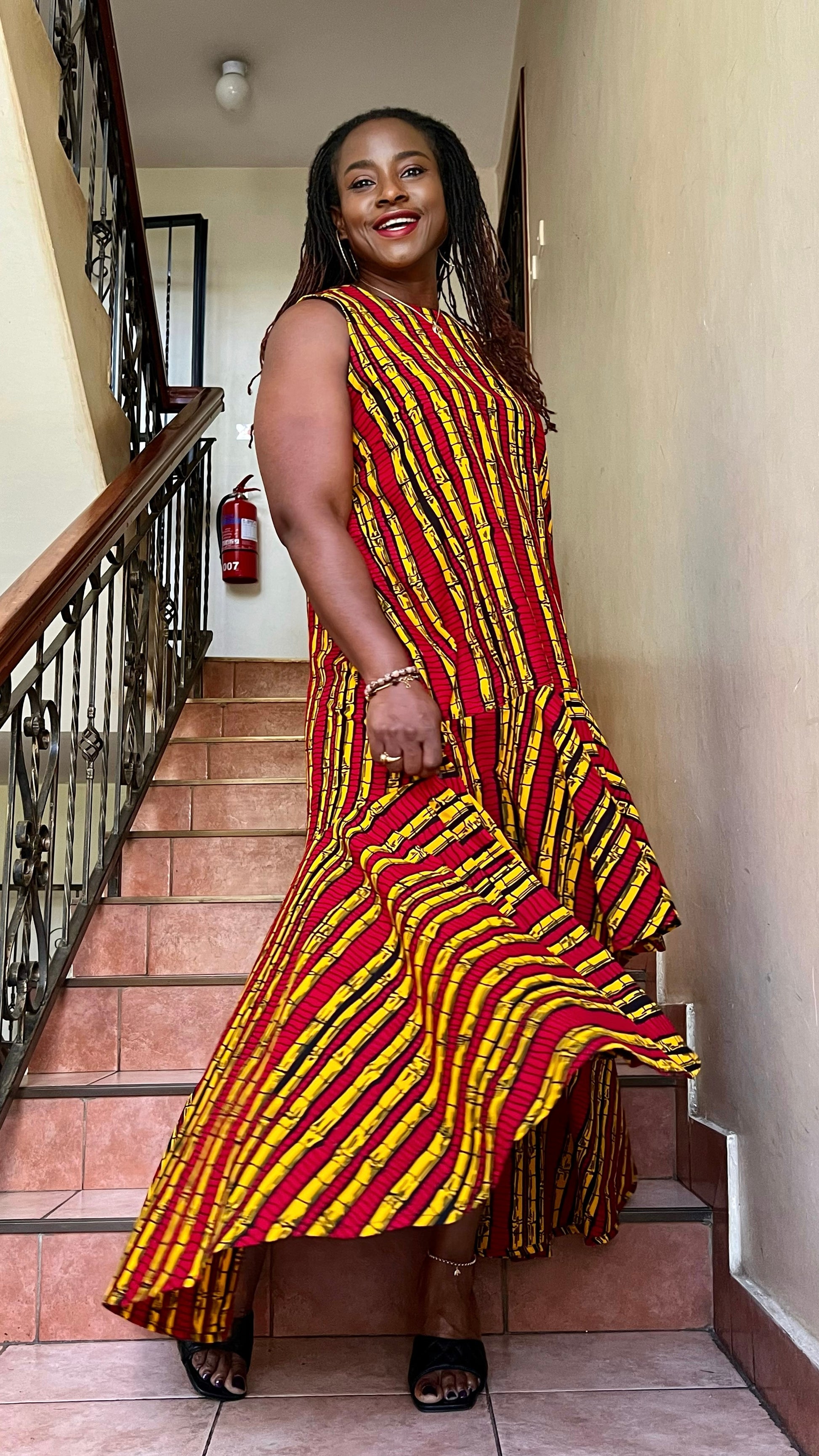 Taipei Flow - African Print Dress M - XL / TP6 Taipei Flow - African Print Dress M - XL / TP6