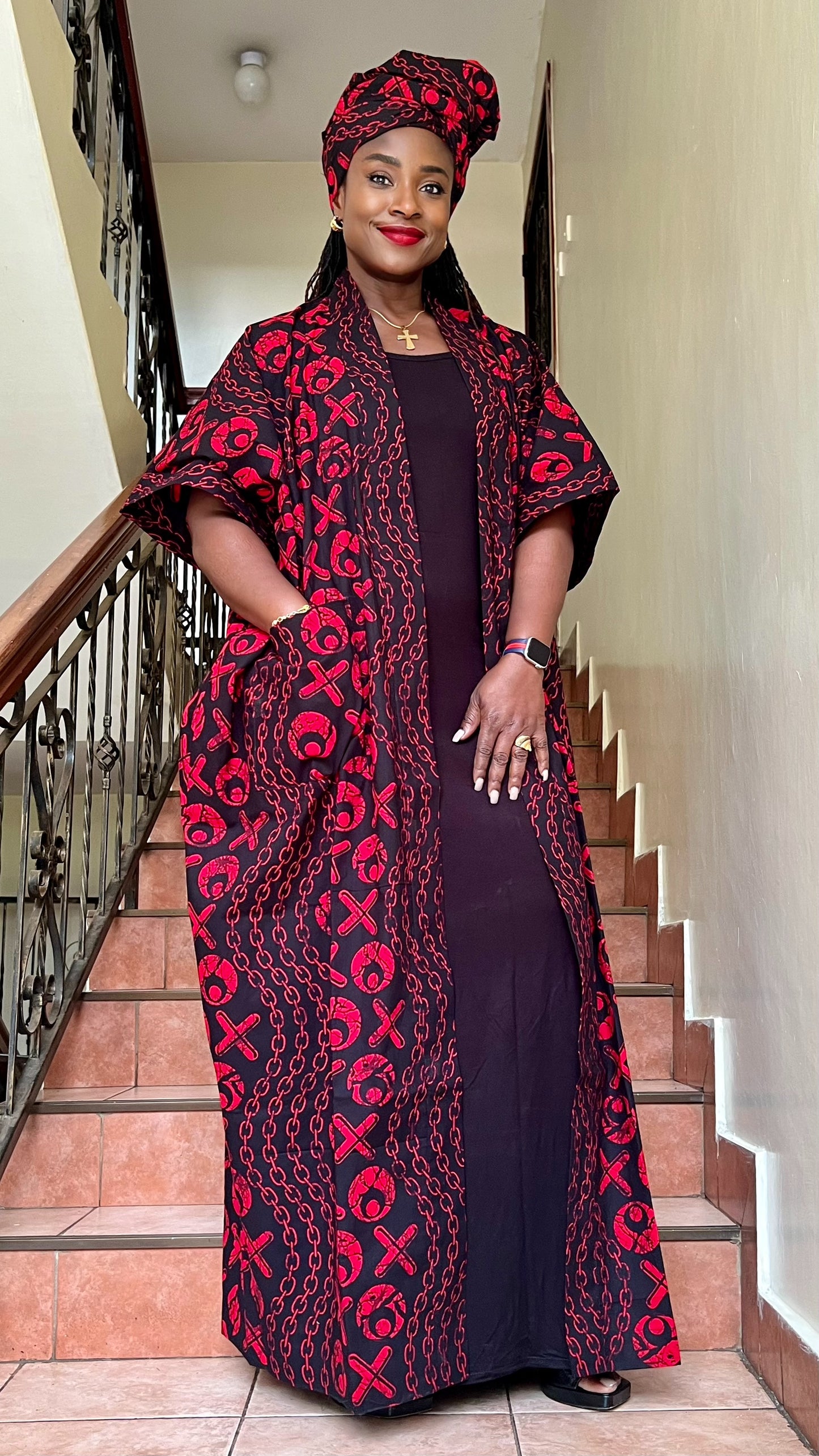 Mono Kimono Long - African Print