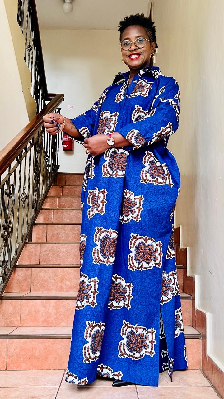Rich Aunty - African print Shirt Dress