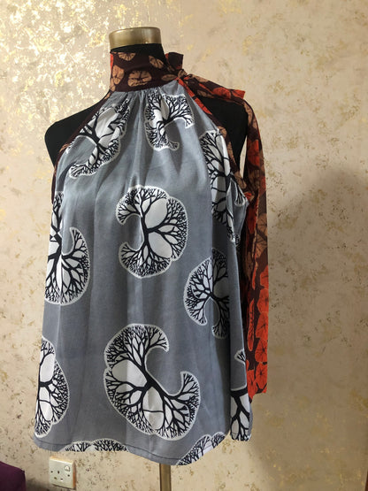 Belle - chiffon and silk top