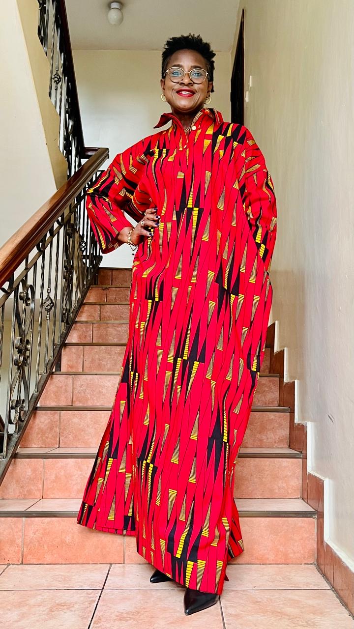 Rich Aunty - African print Shirt Dress