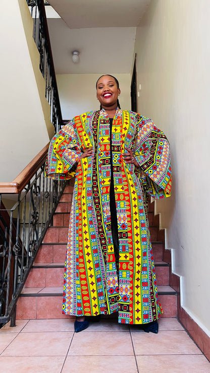 Nebo - African print Kimono