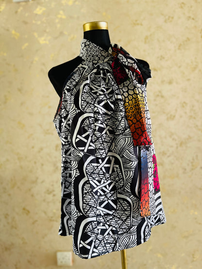 Belle - chiffon and silk top