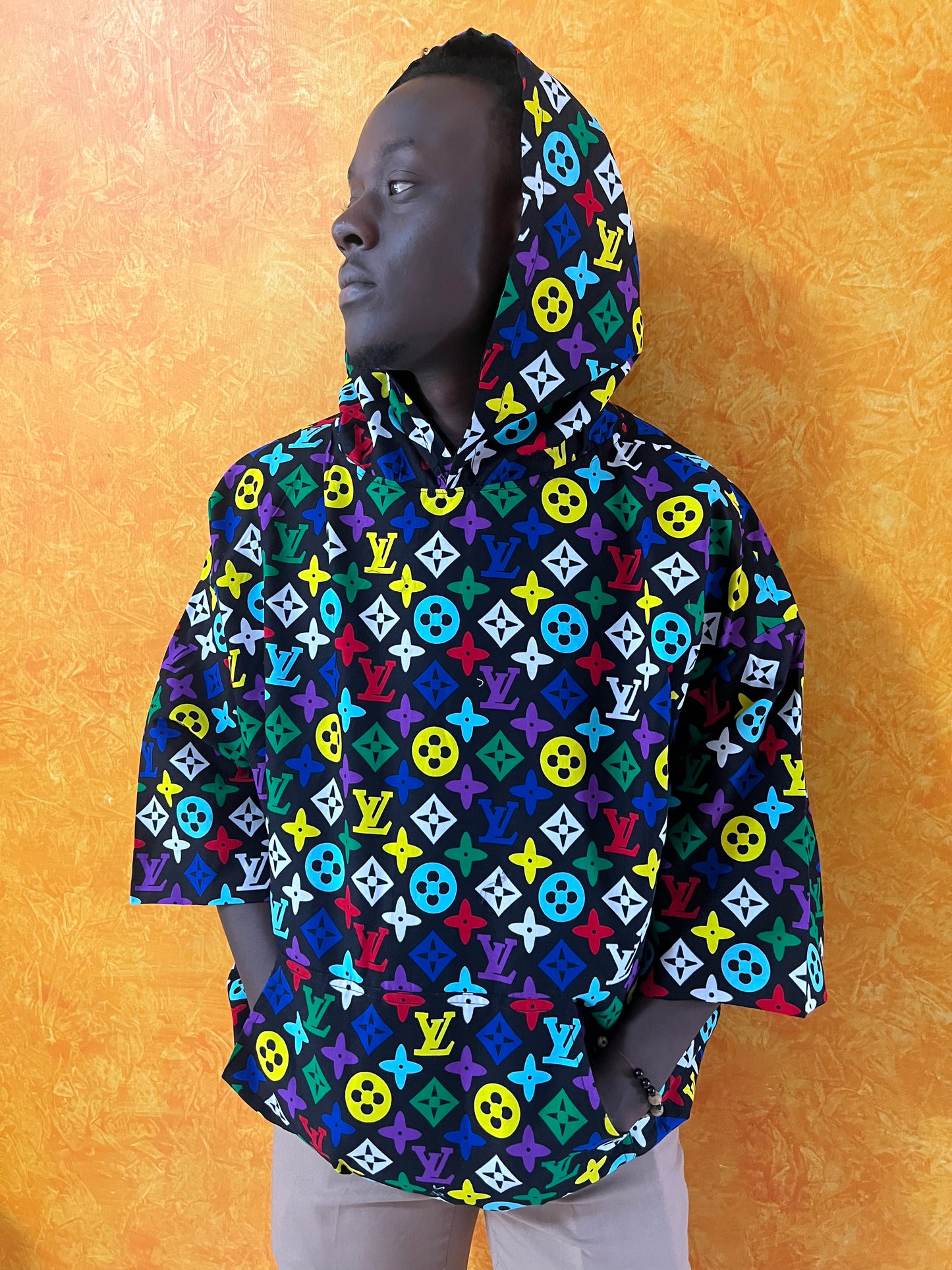 Buga Men's Hoodie- African print