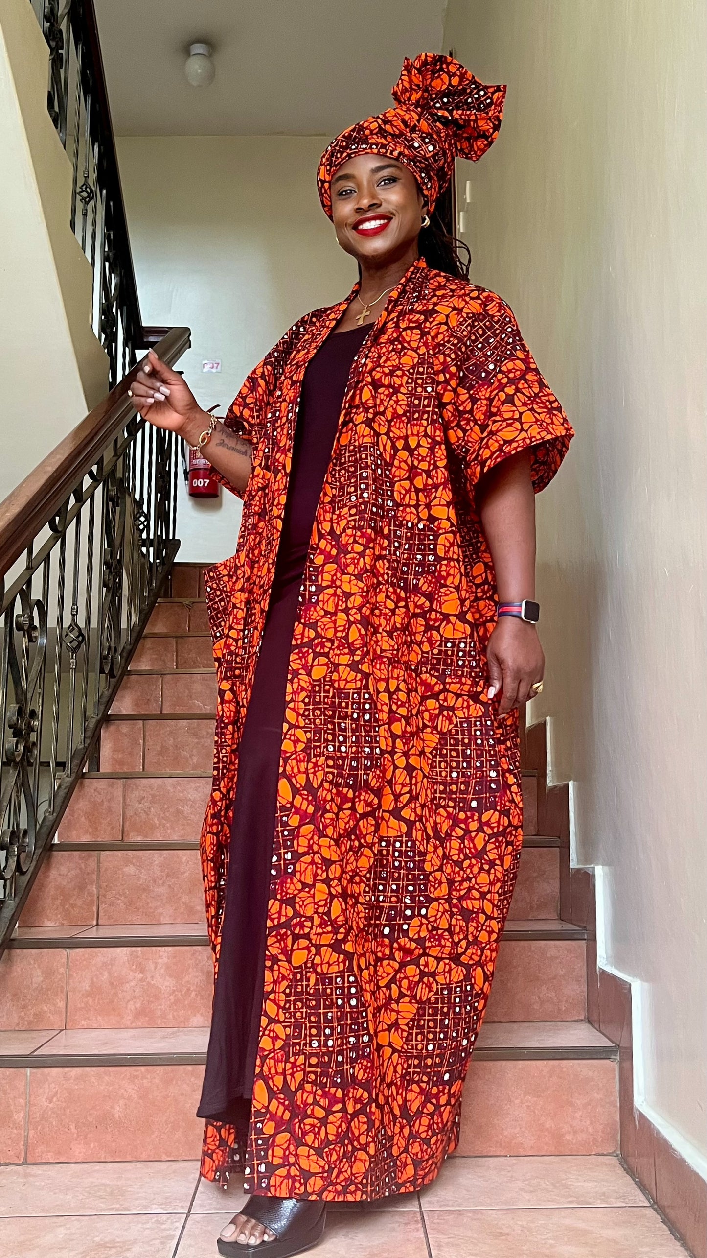 Mono Kimono Long - African Print