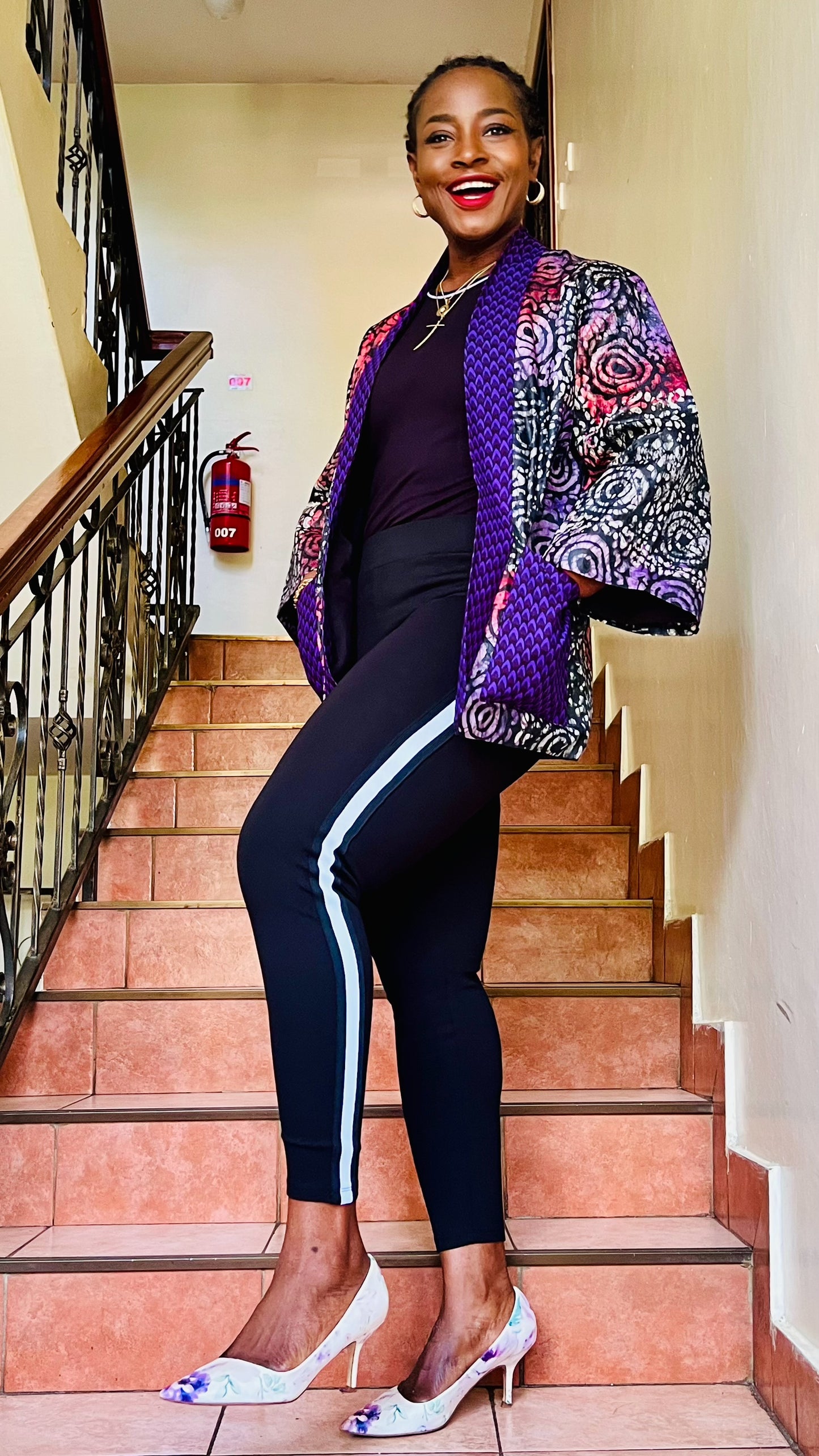 Kosi - African print and Adiré mix Kimono Jacket