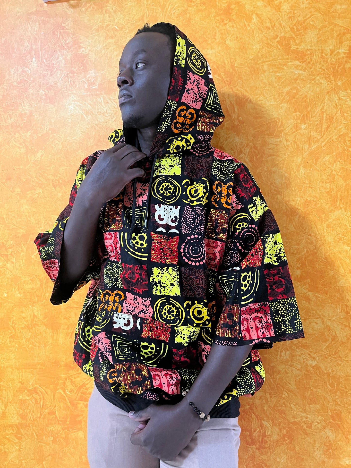 Buga Men's Hoodie- African print