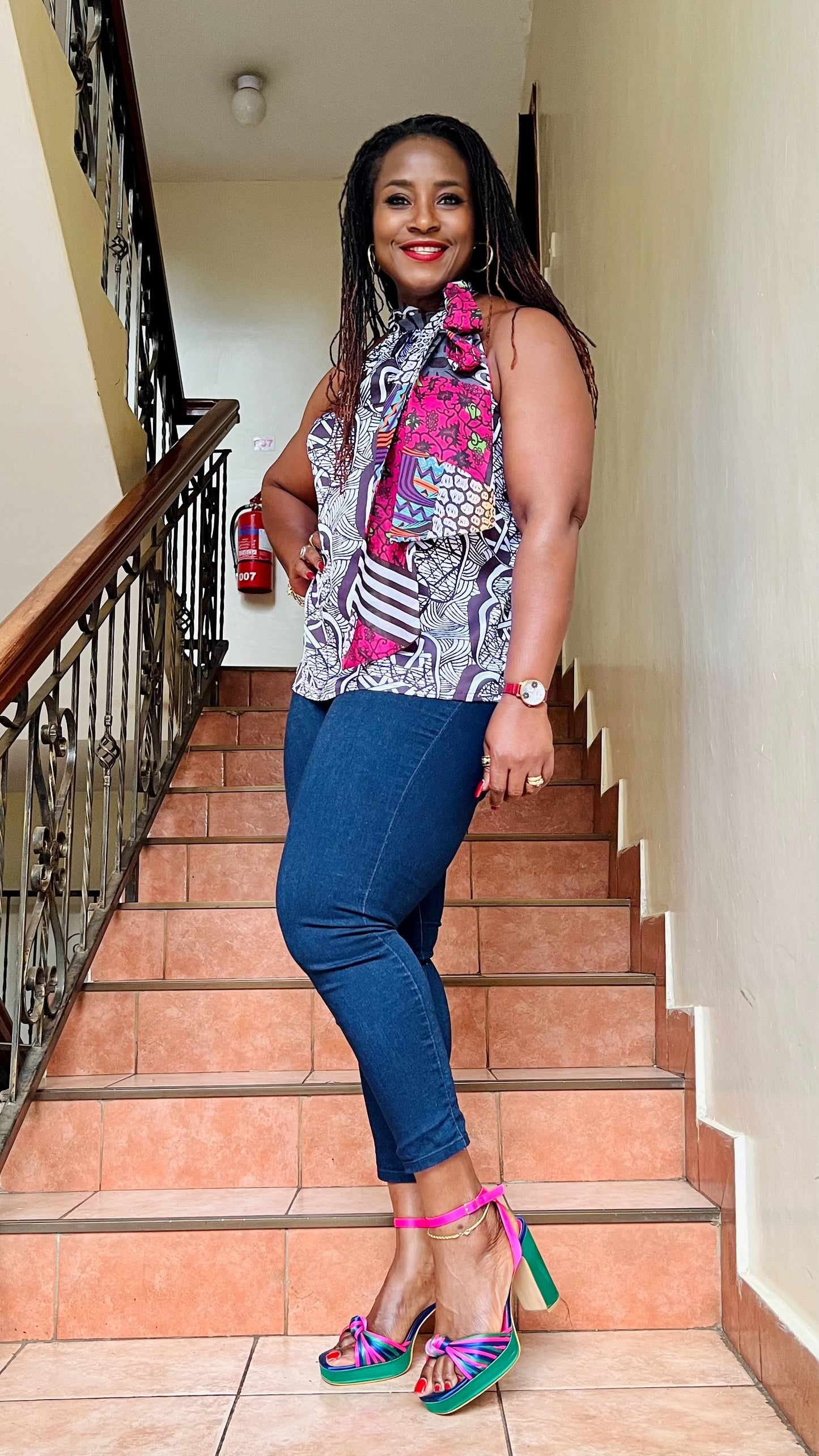 Belle - chiffon and silk top