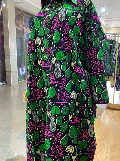 Rich Aunty - African print Shirt Dress